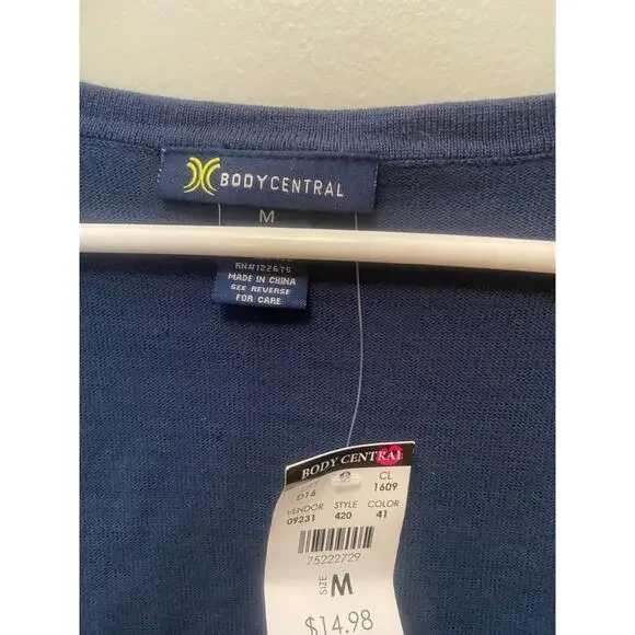 Body central women’s blue sweater size medium - Picture 4 of 6